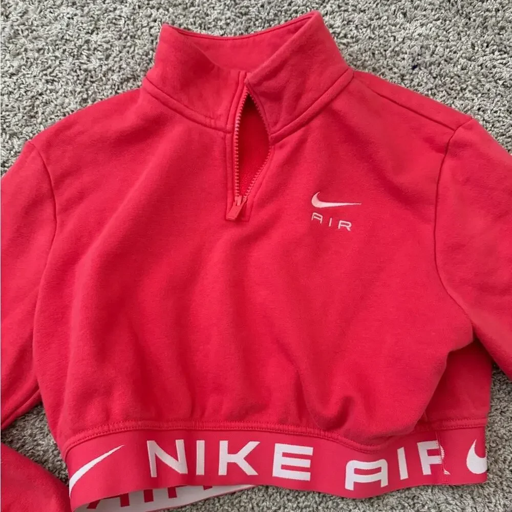 Nike Sportswear Air Women's Fleece Top Coral Pink Color Size M